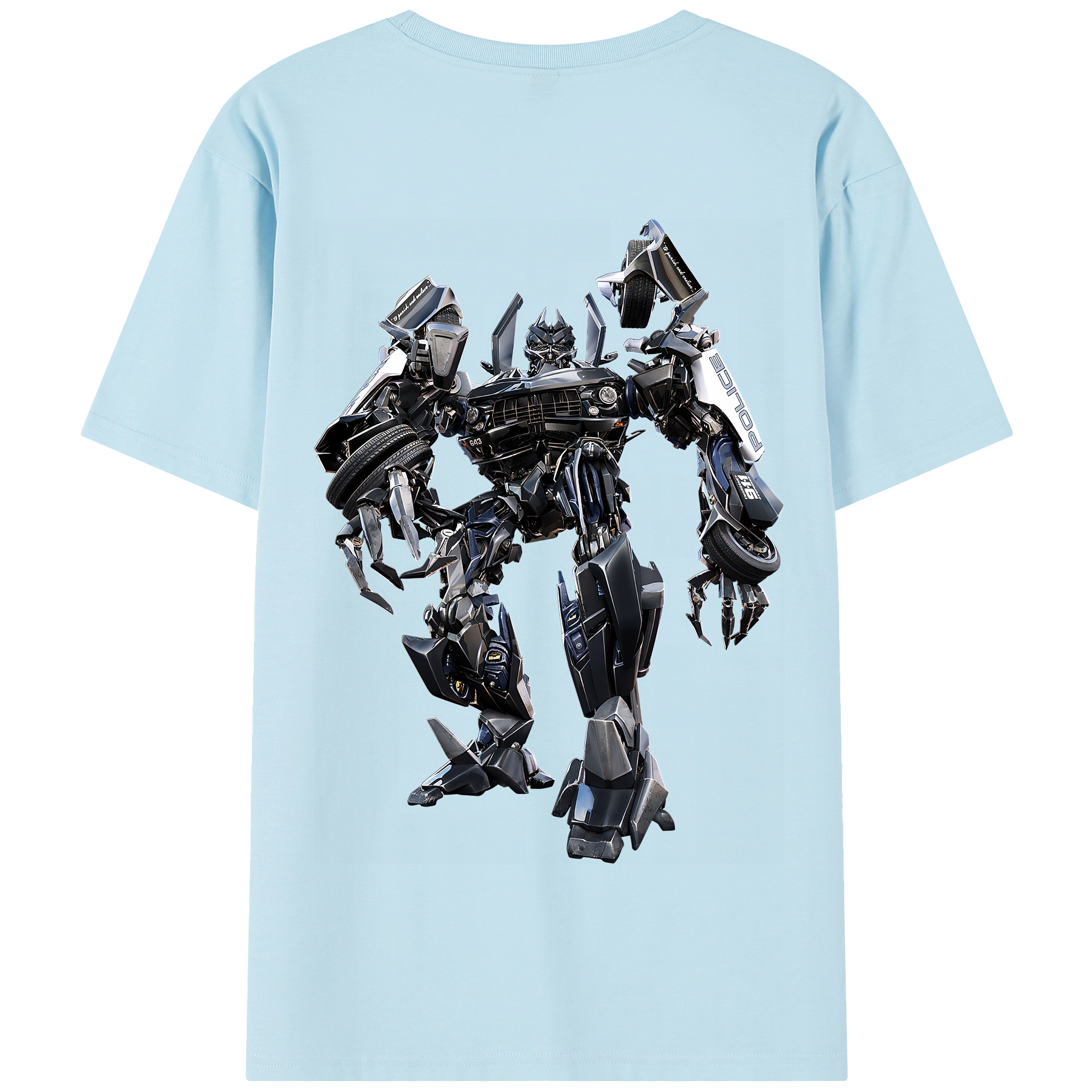 （画像用） Transformers トランスフォーマー 綿100％半袖Tシャツ（背面プリント）